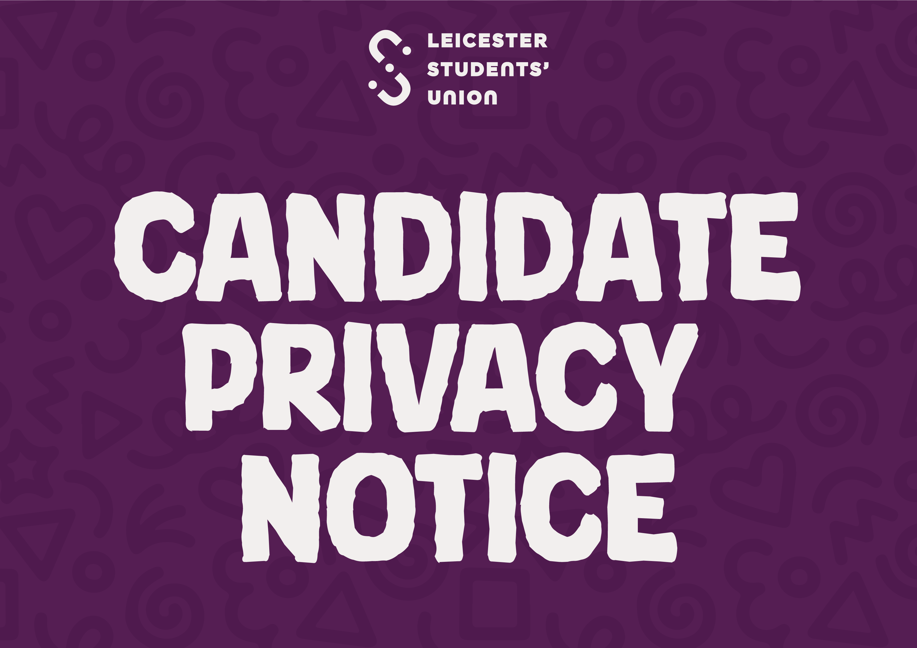 Purple graphic saying "Candidate Privacy Notice" in white text