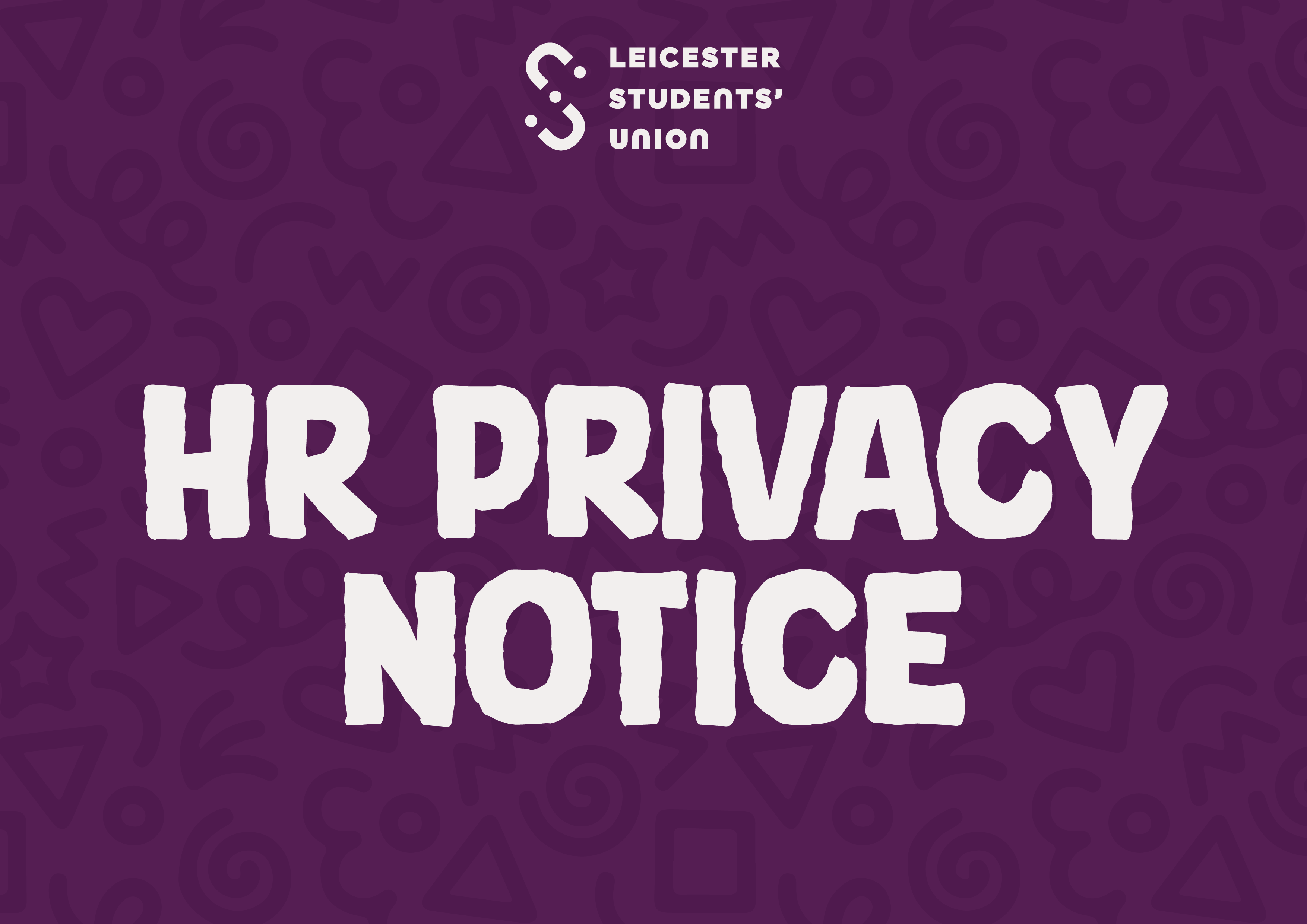 Purple graphic saying "HR Privacy Notice" in white text