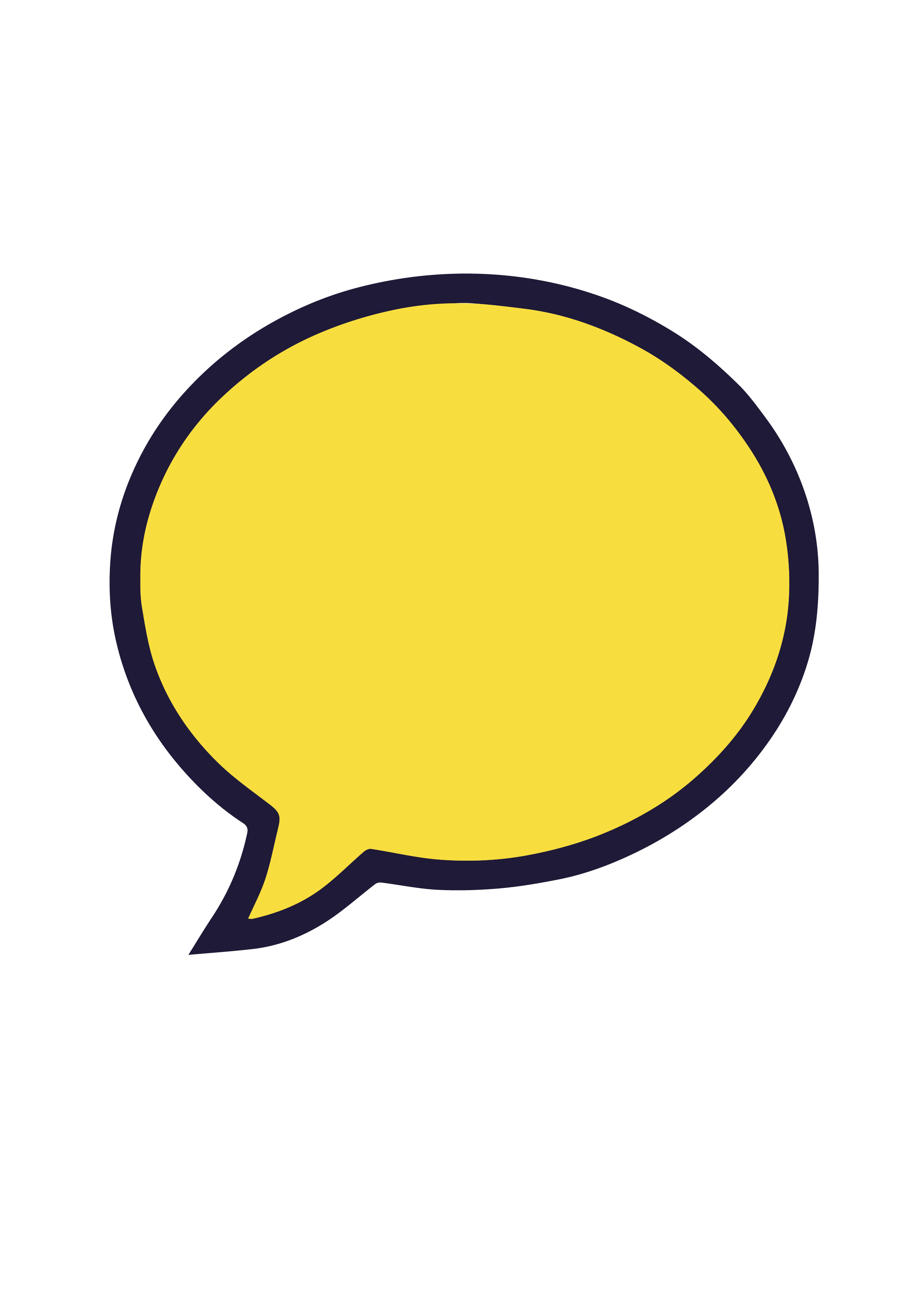 Illustration of yellow speech bubble