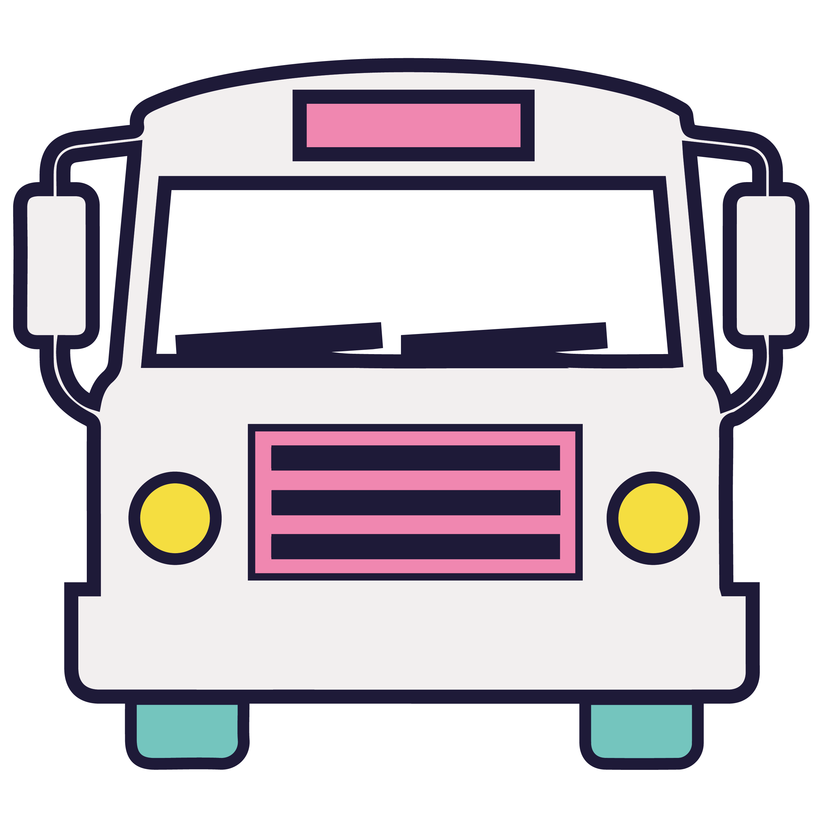 graphic of front of bus