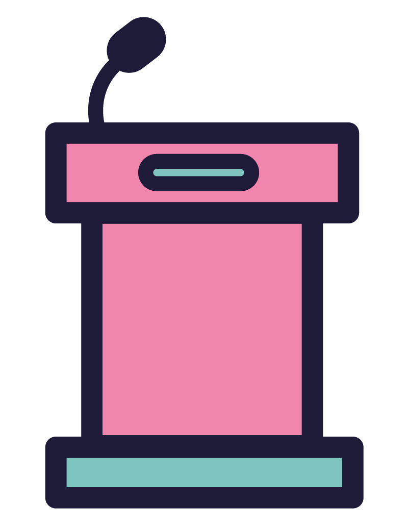 Illustration of a lecturn