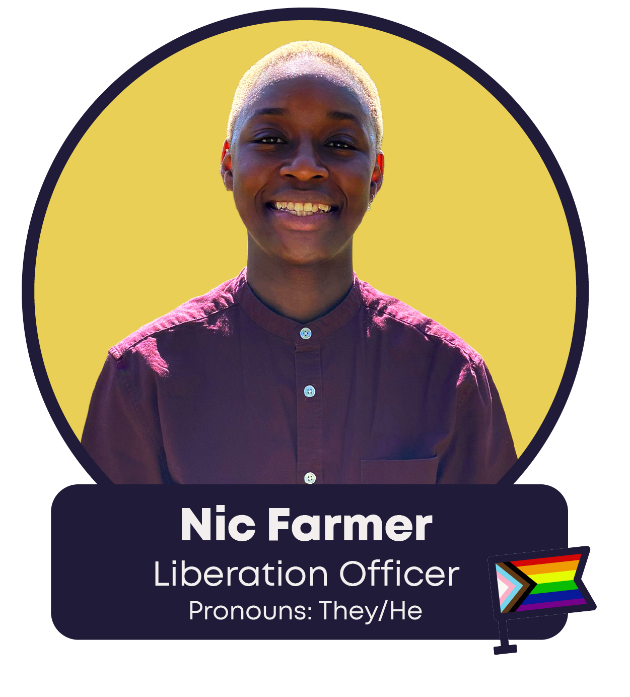 Nic Farmer - Liberation Officer - Pronouns: He/They