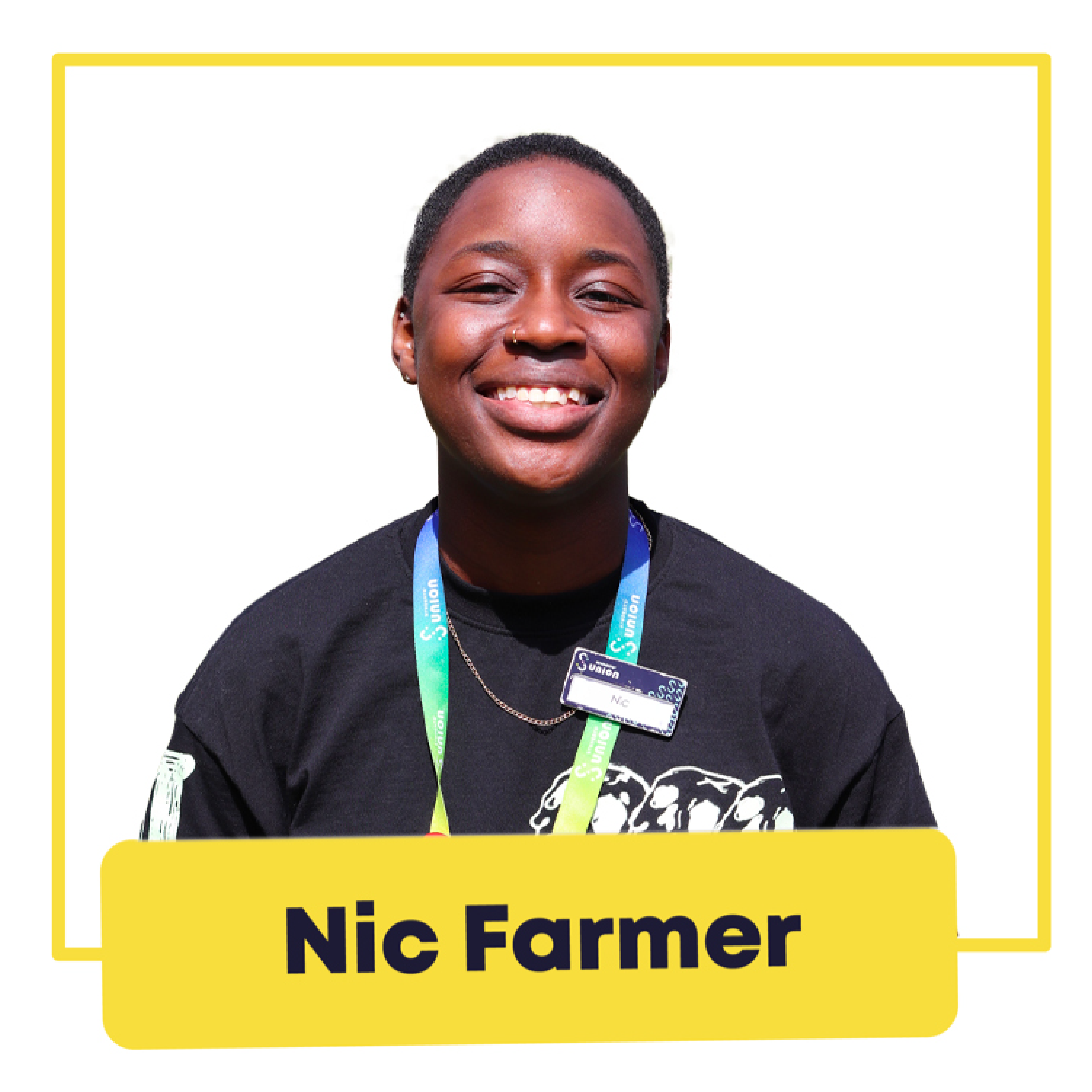 Nic Farmer - Liberation Officer - Pronouns: He/They 