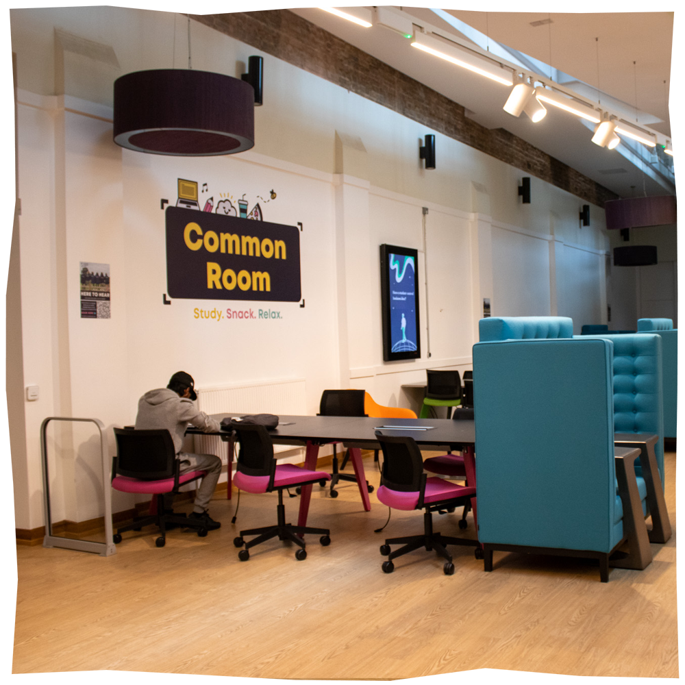 Common Room, a space with table to work at